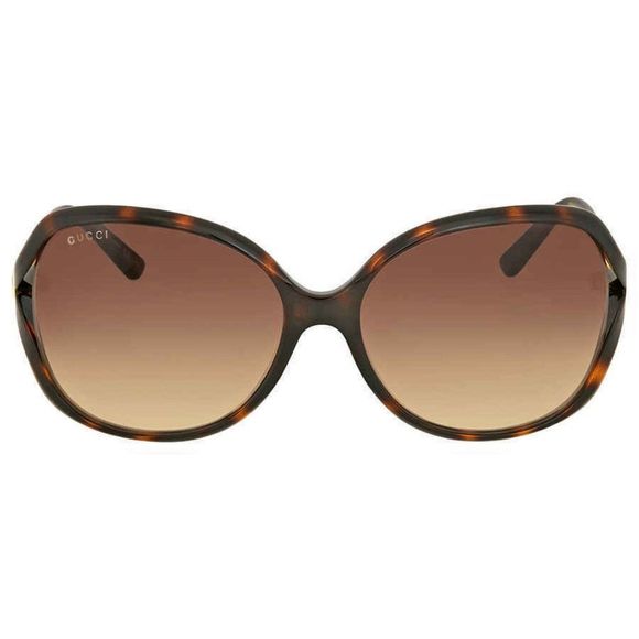 NEW Gucci Havana Round Women\'s Sunglasses